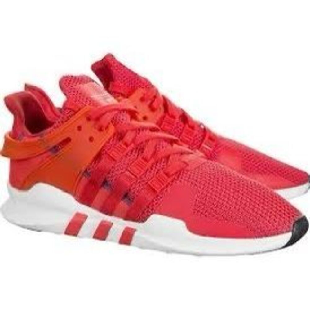 Adidas Men's Size 7 EQT Support ADV Sneakers Red Orange Athletic Training Shoes